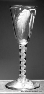 Rare Barley Wine Opaque Twist Glass C 1765/70