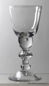 Rare Large Heavy Baluster Wine Glass C 1710/15