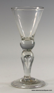 Thistle Bowl Baluster Wine glass. C 1715/20