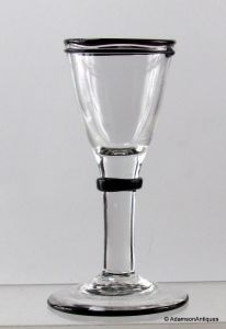 Very Rare Plain Stem Wine Glass c1760