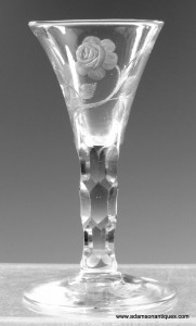 Miniature Jacobite Wine/Dram Glass C 1770/75