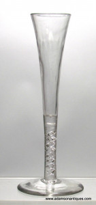 Rare Mercury Twist Ratafia Glass C 1755/60