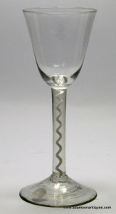 Large Opaque Twist Wine Glass C 1755/60