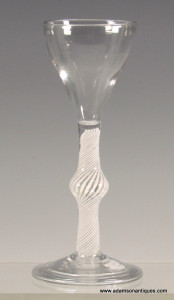 Opaque Twist Wine With Folded Foot C 1755/60