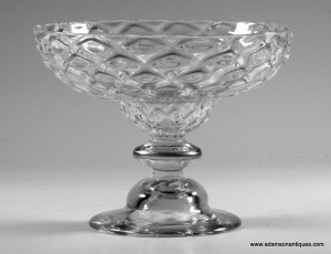 Diamond Moulded Baluster Sweetmeat Glass C 1720/30