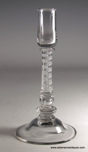 A Rare Composite Stem Taper Stick C 1760/65