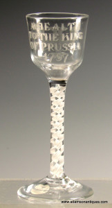Rare King of Prussia Opaque Twist Wine Glass C 1757/60