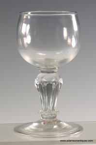 Pedestal Stem Mead or White Wine Glass C 1730/40