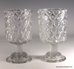 A Pair Of Superb Bucket Bowl Goblets. C 1740/50