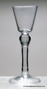 Georgian Balustroid Wine Glass C 1730/40  
