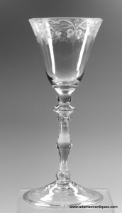 Beautifully Engraved Tall Light Baluster Goblet C1750/60