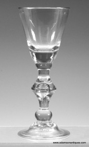 Early Baluster Wine Glass C 1710/15