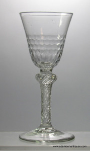 Moulded Bowl Air Twist Wine Glass C 1750/55