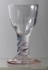 Rare Opalescent Twist Dram Glass C 1765