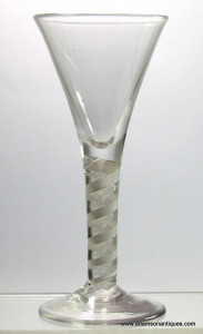 Large Opaque Twist Wine Glass C 1760/65