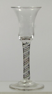 Rare Colour Twist Wine Glass C 1770/75