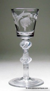 Engraved MSAT Wine Glass 1750/55