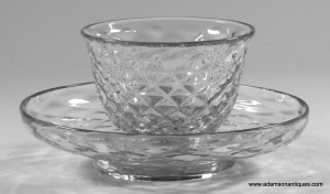 Diamond Moulded Tea Bowl And Saucer C 1730/40