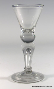 Thistle Bowl Pedestal Stem Wine Glass C 1720/25