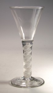 Large Opaque Twist Wine Glass C 1760/65