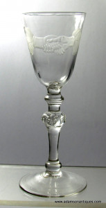 Dutch Engraved Friendship Goblet C 1750/60