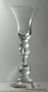Rare Light Baluster Wine Glass C 1745/50