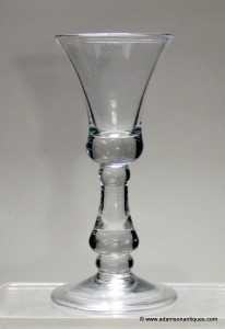Heavy Baluster Drop Knop Wine Glass C 1710/20