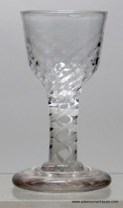 Rare Opaque Twist Firing Glass C 1760/65