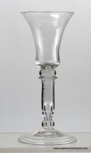 Rare Cylinder Knop Baluster Wine Glass C 1720/25