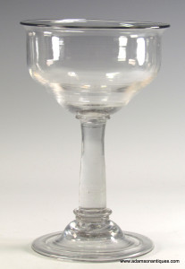 Rare Irish Champagne or Sweetmeat Glass C 1740/50