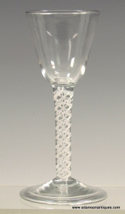 Folded Foot Opaque Twist Wine Glass C 1760/65