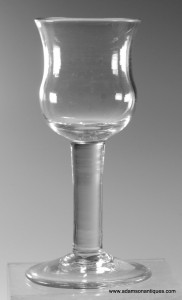 Rare Tulip Bowl Plain Stem Goblet C 1730/40