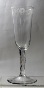 Large Facet Stem "Trick" Ale Glass C 1770/75