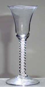 Rare Triple Series Opaque Twist Wine Glass c1770