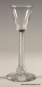 Unusual Air Twist Cordial Glass C 1750/55