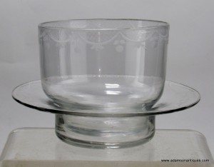Rare Water Glass and Stand Dish C 1750/60