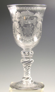 Very Rare Composite Stem Royal Marriage Goblet C1765/70