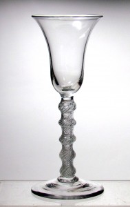 A Rare 5 Knop MSAT Wine Glass c1755