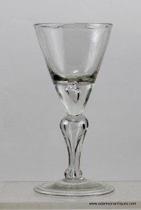 Early Baluster Wine Glass C 1690/1700