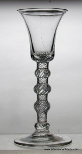 Rare Four Knop Air Twist Wine Glass C 1750/55
