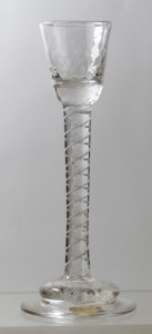 "Irish" Opaque Twist Cordial Glass C 1760/65