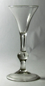 A "Kit Cat" Balustroid Wine Glass C 1740/45