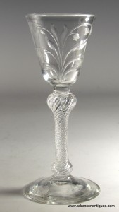 Engraved Air Twist Wine Glass C1750/55