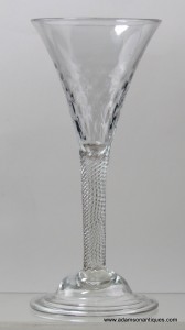 Incised Twist Wine Glass C 1755