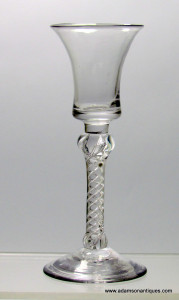 Rare Mercury Twist Wine Glass C 1750/55