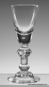 Heavy Baluster Drop Knop Wine Glass C 1715/20