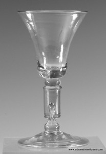 Cylinder Knop Wine Glass C 1720/30