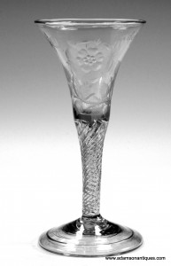 Jacobite Air Twist Wine Glass C 1740/50
