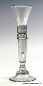 Rare Cylinder Stem Baluster Cordial Glass C 1715/20