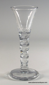 Facet Stem Wine/Cordial Glass With Firing Foot C 1770/80